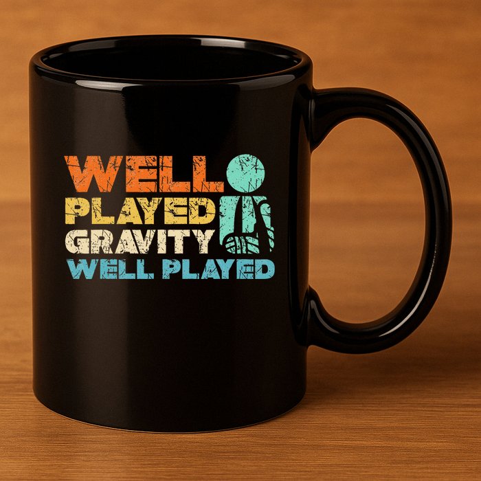 Funny Broken Bone Shoulder Elbow Well Played Gravity 11oz C Handle Ceramic Mug