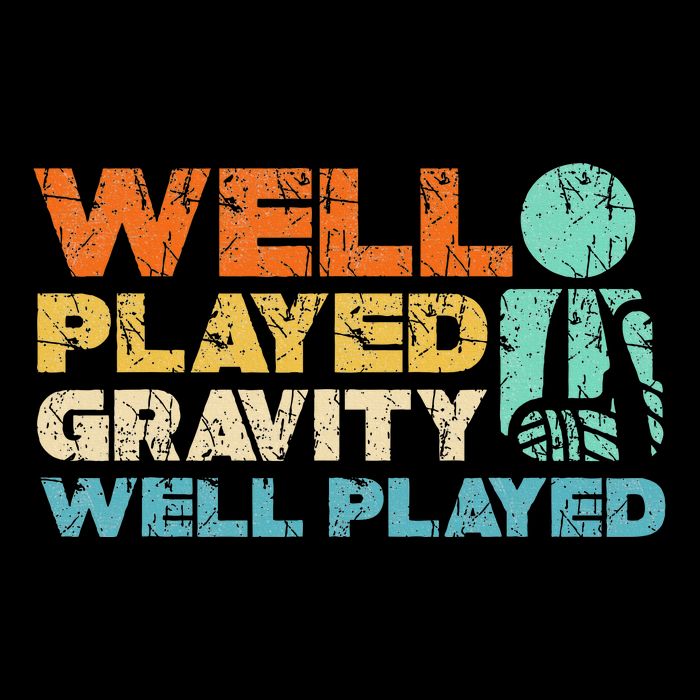 Funny Broken Bone Shoulder Elbow Well Played Gravity 16 in Basic Backpack