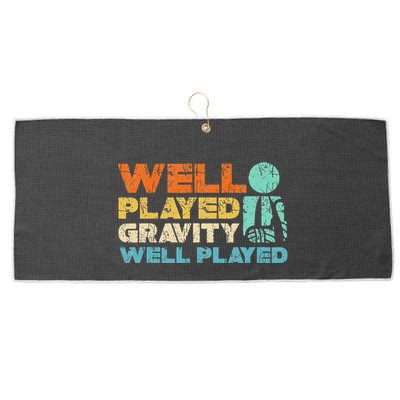 Funny Broken Bone Shoulder Elbow Well Played Gravity Large Microfiber Waffle Golf Towel