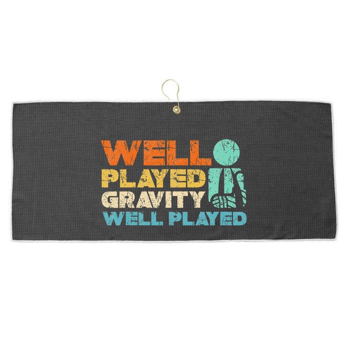 Funny Broken Bone Shoulder Elbow Well Played Gravity Large Microfiber Waffle Golf Towel