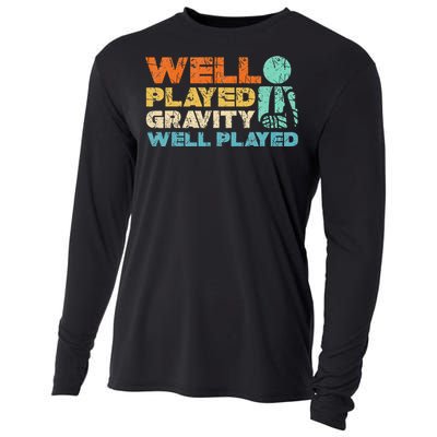 Funny Broken Bone Shoulder Elbow Well Played Gravity Cooling Performance Long Sleeve Crew