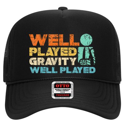 Funny Broken Bone Shoulder Elbow Well Played Gravity Trucker Hat
