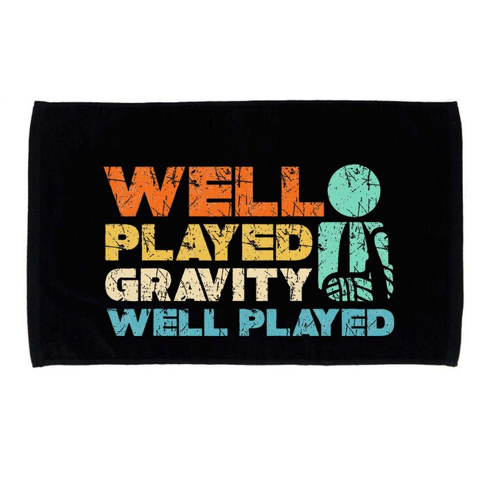 Funny Broken Bone Shoulder Elbow Well Played Gravity Microfiber Hand Towel