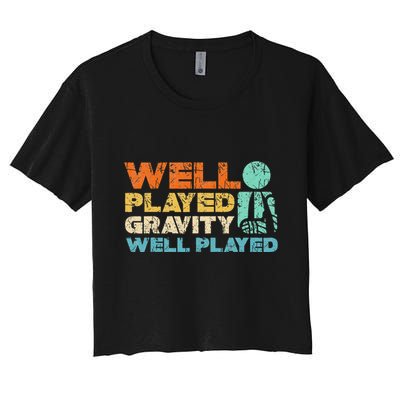 Funny Broken Bone Shoulder Elbow Well Played Gravity Crop Top