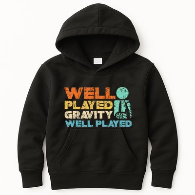 Funny Broken Bone Shoulder Elbow Well Played Gravity Kids Hoodie