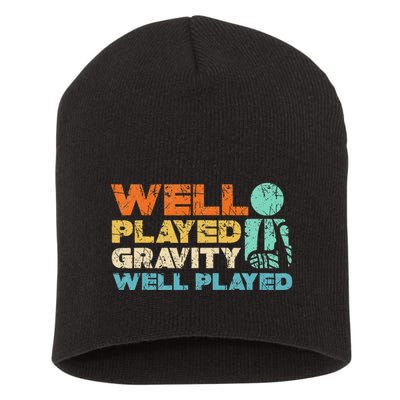 Funny Broken Bone Shoulder Elbow Well Played Gravity Short Acrylic Beanie