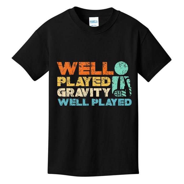Funny Broken Bone Shoulder Elbow Well Played Gravity Kids T-Shirt