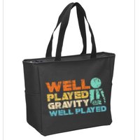 Funny Broken Bone Shoulder Elbow Well Played Gravity Zip Tote Bag