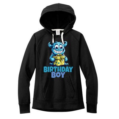 Funny Birthday Boy Monster Party Women's Fleece Hoodie