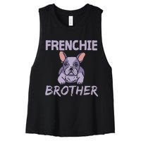 Frenchie Brother Bulldogs Frenchies French Bulldog Women's Racerback Cropped Tank