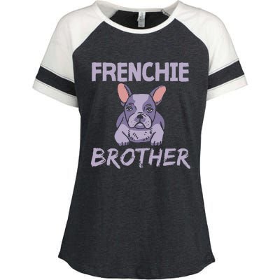 Frenchie Brother Bulldogs Frenchies French Bulldog Enza Ladies Jersey Colorblock Tee