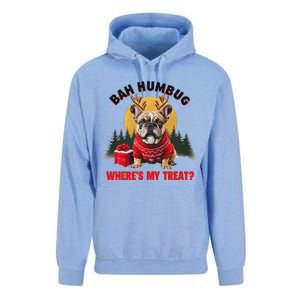 French Bulldog Bah Humbug WhereS My Treat Unisex Surf Hoodie