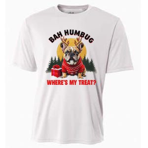 French Bulldog Bah Humbug WhereS My Treat Cooling Performance Crew T-Shirt