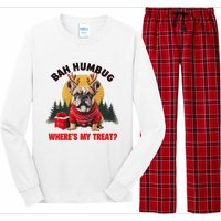 French Bulldog Bah Humbug WhereS My Treat Long Sleeve Pajama Set