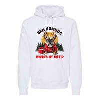 French Bulldog Bah Humbug WhereS My Treat Premium Hoodie