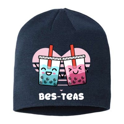 Funny Besties Bubble Tea Gift Hoodie | Pun Bes-Teas Cute T Sustainable Beanie