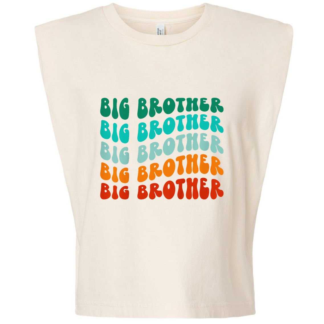 funny Big Brother Big Bro Sibling Announcement Garment-Dyed Women's Muscle Tee