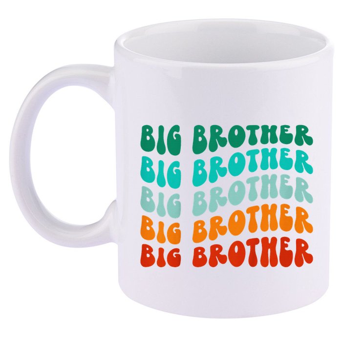funny Big Brother Big Bro Sibling Announcement 11oz C Handle Ceramic Mug