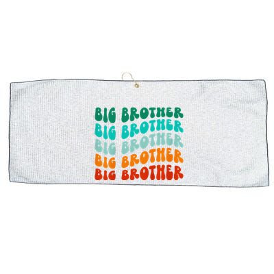 funny Big Brother Big Bro Sibling Announcement Large Microfiber Waffle Golf Towel