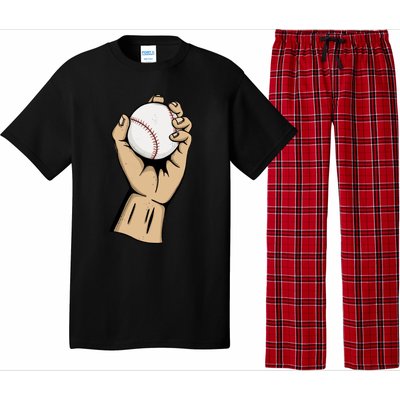 Funny Baseball Ball Team Player Cool Gift Pitch Homerun Baseballer Gift Pajama Set