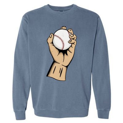 Funny Baseball Ball Team Player Cool Gift Pitch Homerun Baseballer Gift Garment-Dyed Sweatshirt