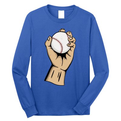 Funny Baseball Ball Team Player Cool Gift Pitch Homerun Baseballer Gift Long Sleeve Shirt