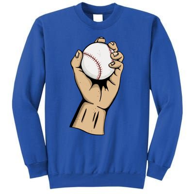 Funny Baseball Ball Team Player Cool Gift Pitch Homerun Baseballer Gift Tall Sweatshirt