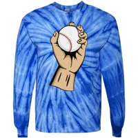 Funny Baseball Ball Team Player Cool Gift Pitch Homerun Baseballer Gift Tie-Dye Long Sleeve Shirt