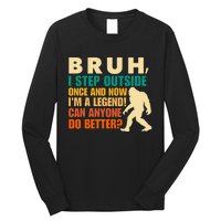 Funny Bigfoot Bruh Sasquatch Long Sleeve Shirt