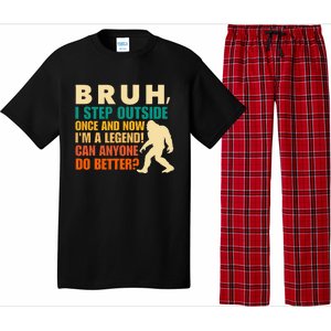 Funny Bigfoot Bruh Sasquatch Pajama Set