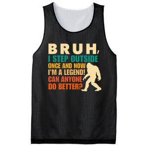 Funny Bigfoot Bruh Sasquatch Mesh Reversible Basketball Jersey Tank