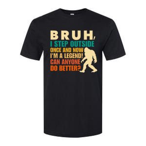 Funny Bigfoot Bruh Sasquatch Softstyle CVC T-Shirt