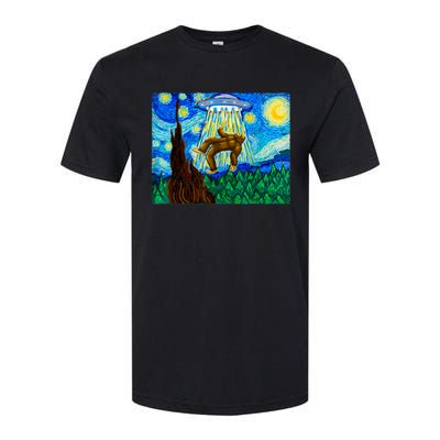 Funny Bigfoot Bigfoot Alien Funny Starry Night Softstyle® CVC T-Shirt