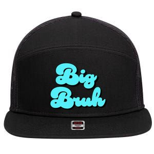 Funny Big Brother Older Sister Blue Graphic Letter Print 7 Panel Mesh Trucker Snapback Hat