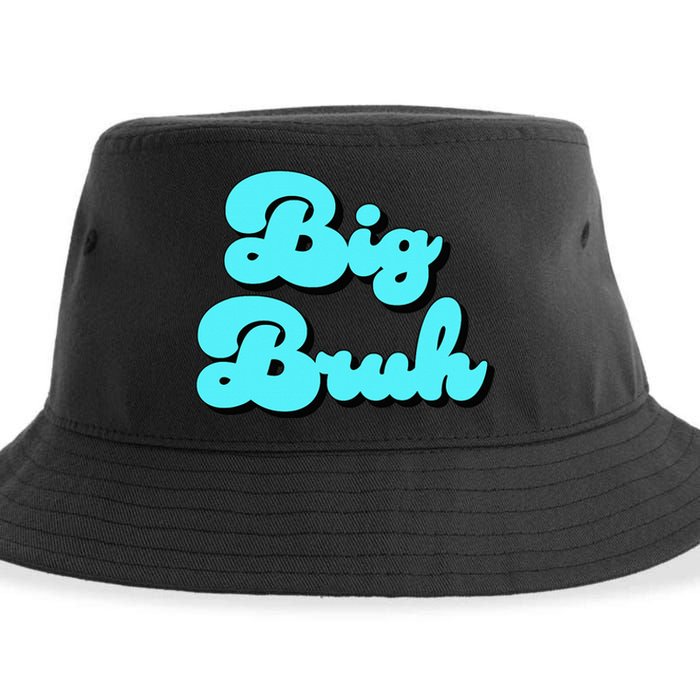 Funny Big Brother Older Sister Blue Graphic Letter Print Sustainable Bucket Hat