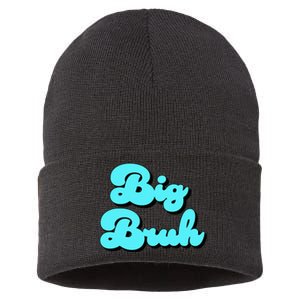 Funny Big Brother Older Sister Blue Graphic Letter Print Sustainable Knit Beanie