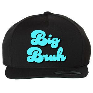 Funny Big Brother Older Sister Blue Graphic Letter Print Wool Snapback Cap