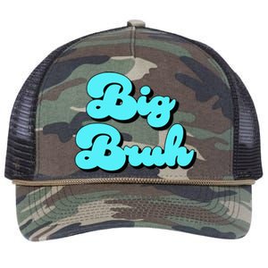 Funny Big Brother Older Sister Blue Graphic Letter Print Retro Rope Trucker Hat Cap