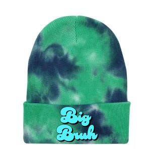 Funny Big Brother Older Sister Blue Graphic Letter Print Tie Dye 12in Knit Beanie