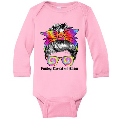 Funky Bariatric Babe Tie Dye Bariatric Surgery Baby Long Sleeve Bodysuit