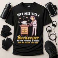 Funny Beekeeper Beekeeping Supplies Honey Bees Beehive Cooling Performance Crew T-Shirt