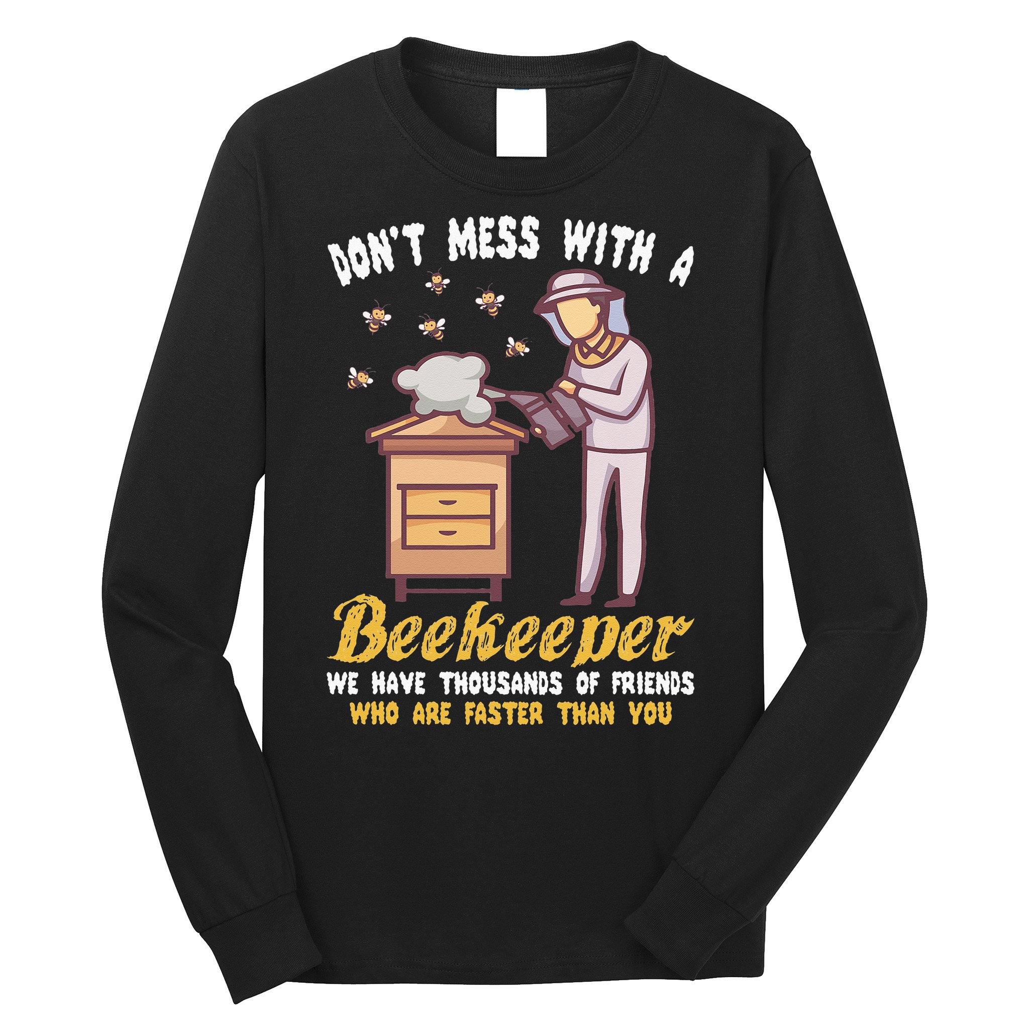 Funny Beekeeper Beekeeping Supplies Honey Bees Beehive Long Sleeve Shirt