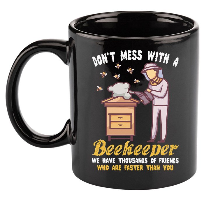 Funny Beekeeper Beekeeping Supplies Honey Bees Beehive 11oz C Handle Ceramic Mug