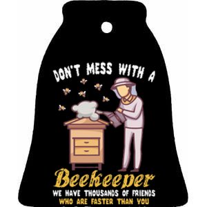 Funny Beekeeper Beekeeping Supplies Honey Bees Beehive Ceramic Bell Ornament