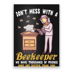 Funny Beekeeper Beekeeping Supplies Honey Bees Beehive Poster