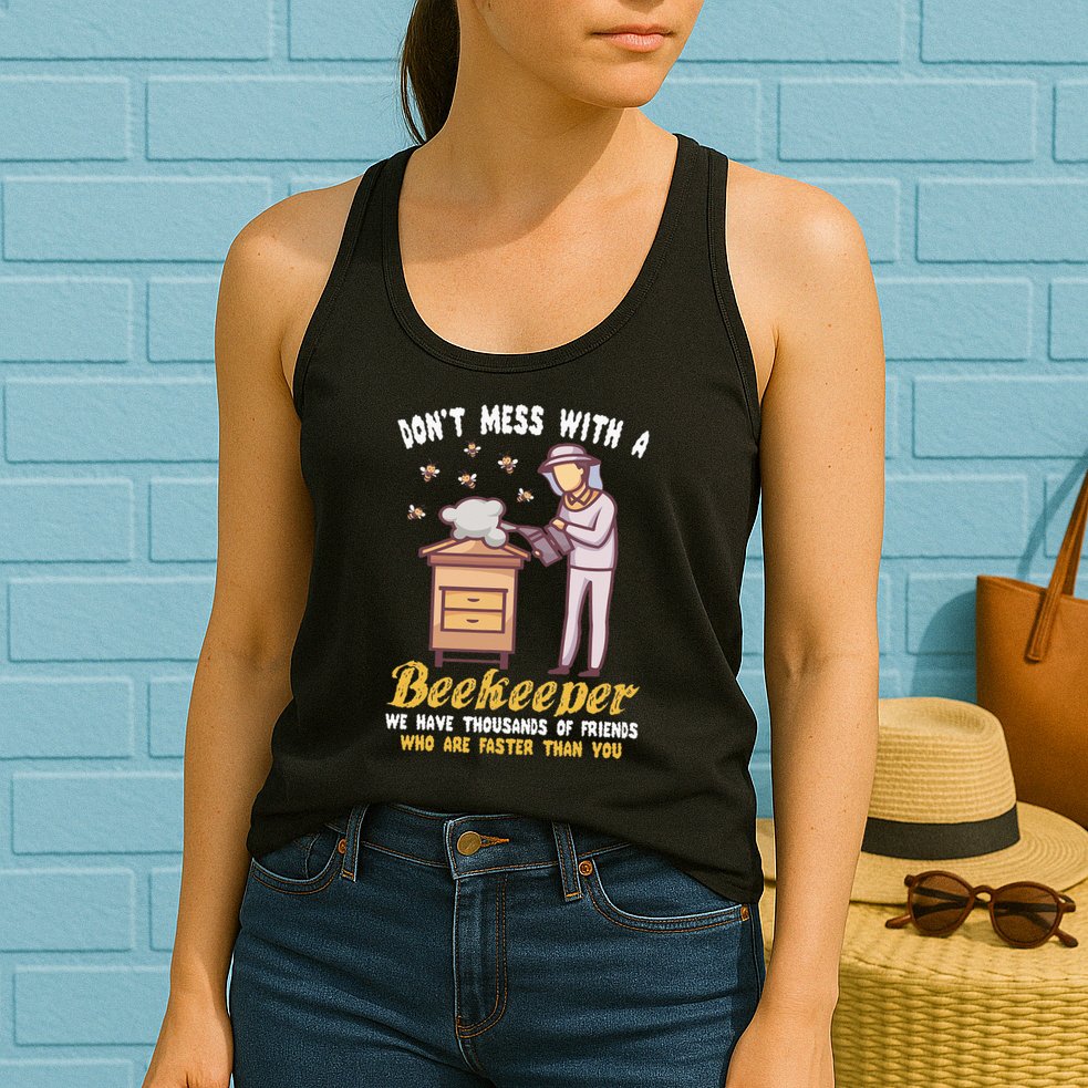 Funny Beekeeper Beekeeping Supplies Honey Bees Beehive Womens Tank Top