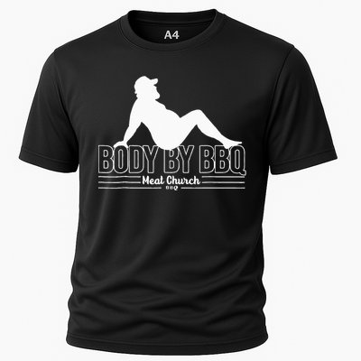 Funny Body By BBQ Vintage Meat Church Cooling Performance Crew T-Shirt