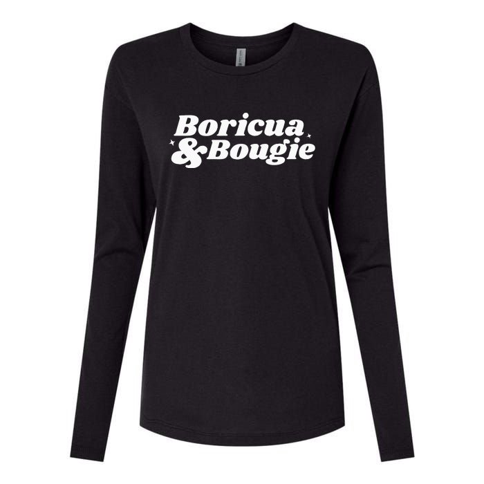 Funny Boricua & Bougie Apparel Womens Cotton Relaxed Long Sleeve T-Shirt