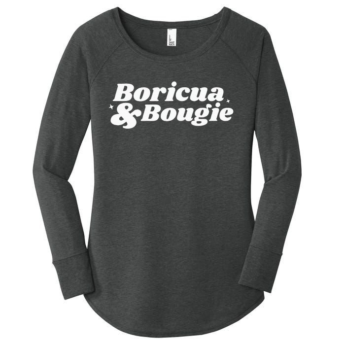 Funny Boricua & Bougie Apparel Women's Perfect Tri Tunic Long Sleeve Shirt