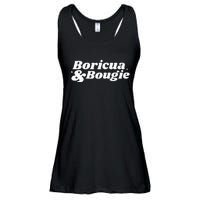 Funny Boricua & Bougie Apparel Ladies Essential Flowy Tank